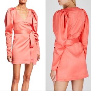 ROTATE Birger Christensen
V-Neck Mini coral Dress w/ Tags Size: M